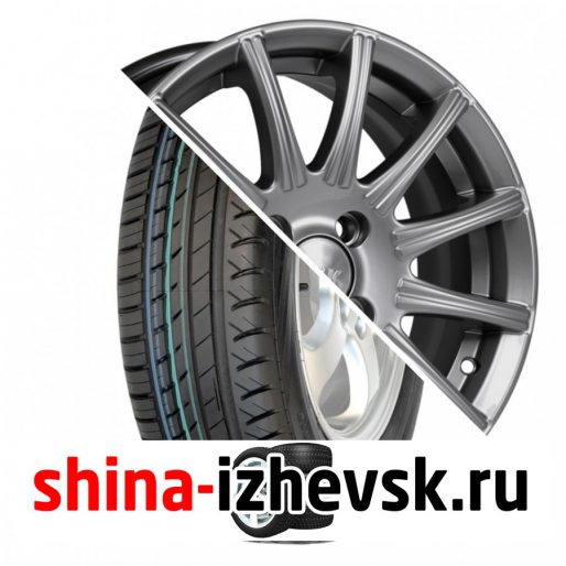 Колесо в сборе Viatti Strada (V-130) 175/65 R14 H 82 + КиК Сиеста 5.5xR14 4×100 ET35 DIA67.1 Темно-серый в Ижевске